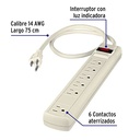MULTICONTACTO USO RUDO CON SUPRESOR DE PICOS 450 JOULES VOLTECK 47184