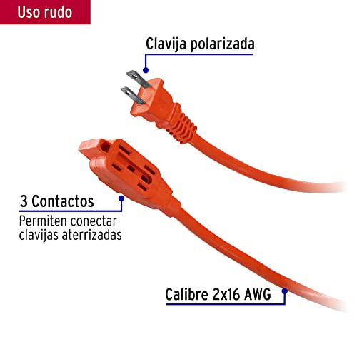 EXTENSION ELECTRICA USO RUDO 15M VOLTECK 48048