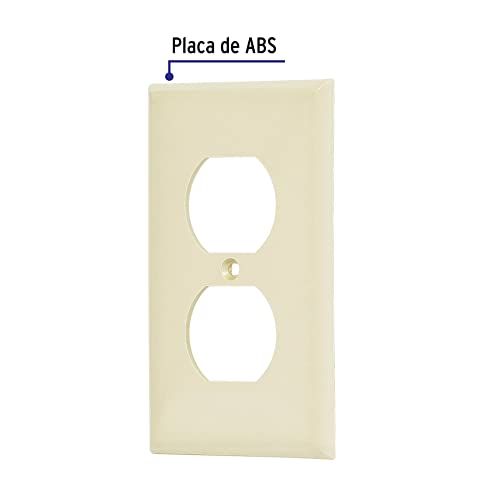 PLACA LINEA STANDARD DUPLEX ABS MARFIL VOLTECK 46406