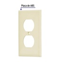 PLACA LINEA STANDARD DUPLEX ABS MARFIL VOLTECK 46406