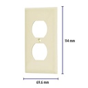 PLACA LINEA STANDARD DUPLEX ABS MARFIL VOLTECK 46406