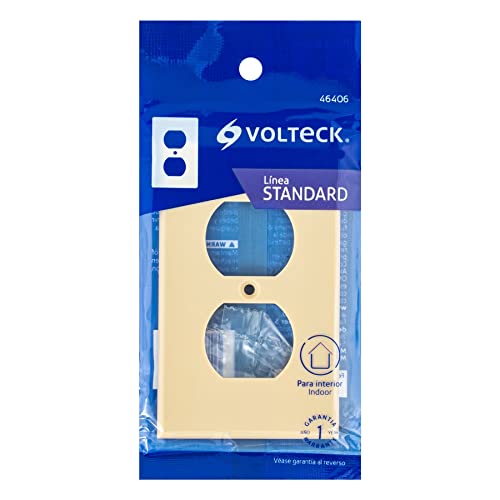 PLACA LINEA STANDARD DUPLEX ABS MARFIL VOLTECK 46406