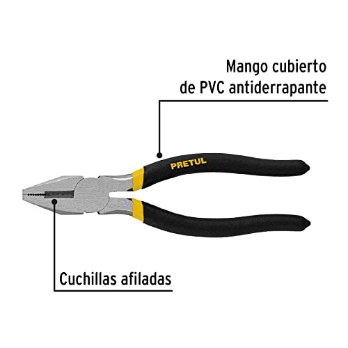 PINZA DE ELECTRICISTA USO RUDO 7" PRETUL 22603