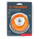 Carda copa 3' alambre trenzado grueso, eje 5/8'-11, Truper 17529