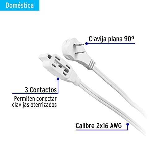 EXTENSION ELECTRICA DOM 3M CLAV PLANA VOLTECK 48006