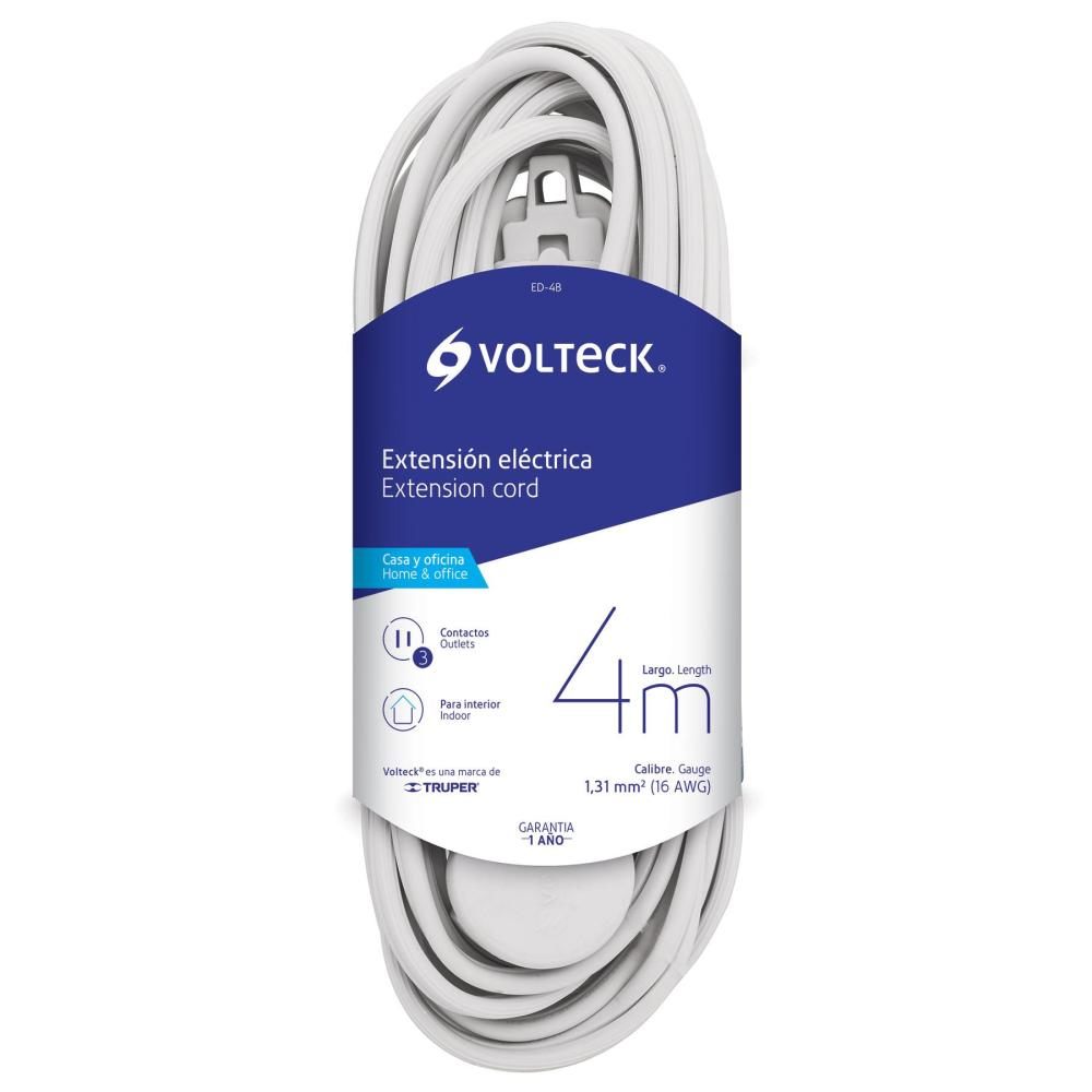 EXTENSION ELECTRICA DOM 2M CLAV PLANA VOLTECK (TRUPER) 48000