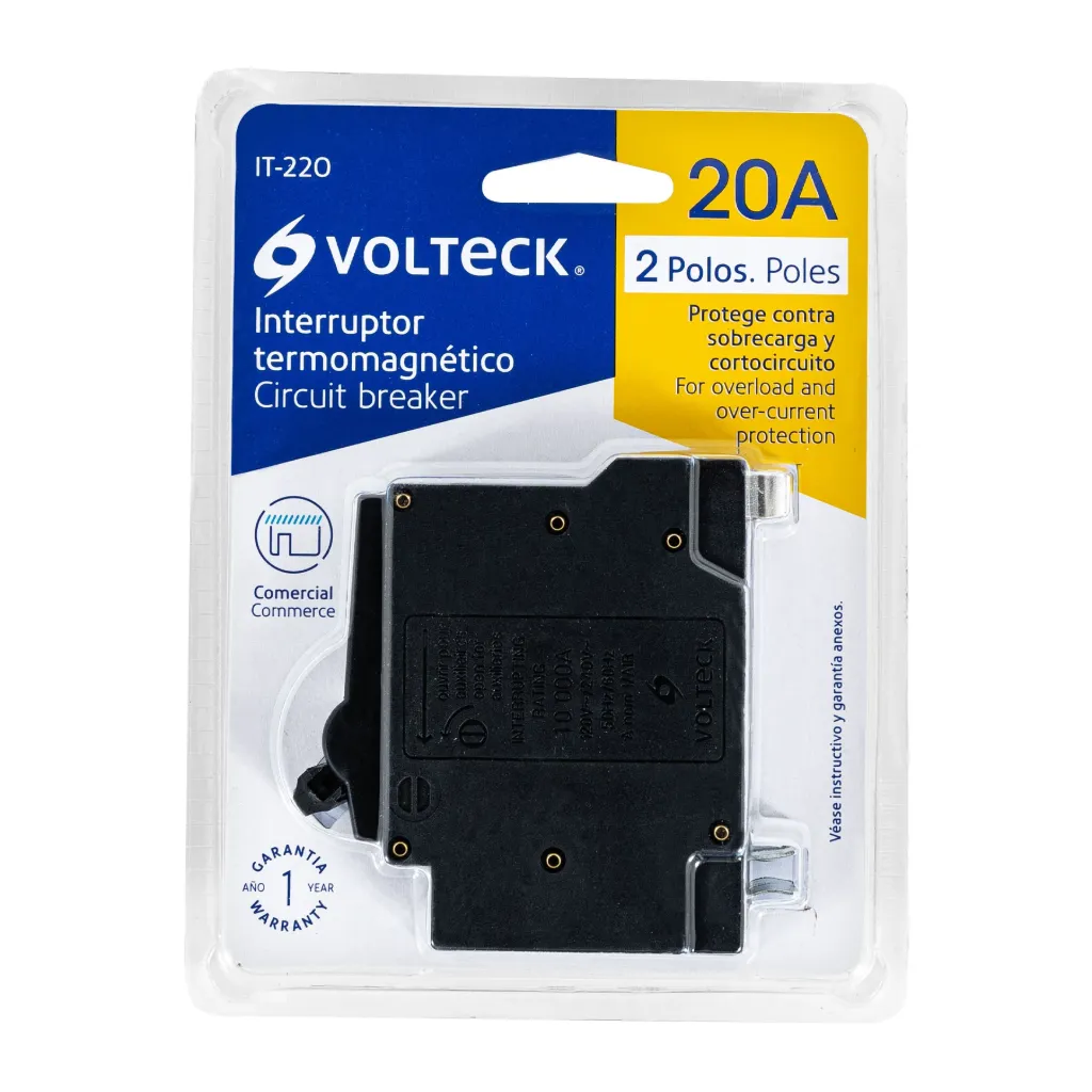 PASTILLA 20A (INTERRUPTOR TERMOMAGNETICO) VOLTECK (TRUPER) 46701