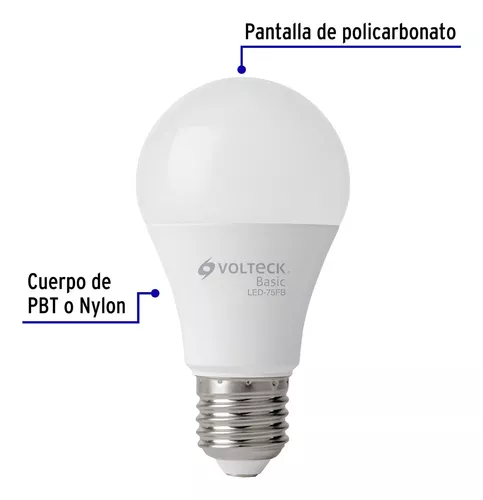 LAMPARA LED A19 10W LUZ DE DÍA VOLTECK BASIC (TRUPER) 28006