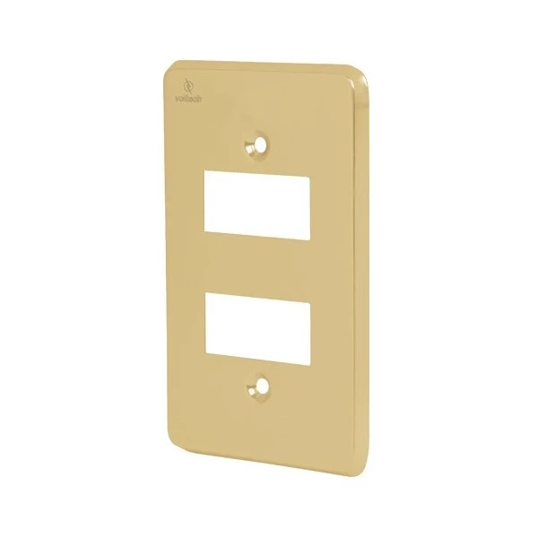 PLACA DE ALUMINIO 2 MODULOS SENCILLOS AKSI 116702