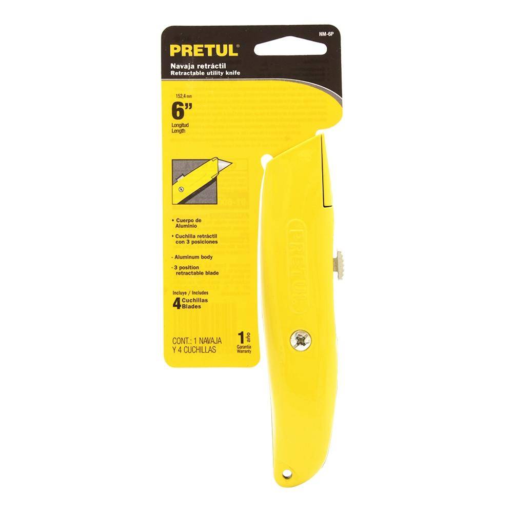 NAVAJA RETRACTIL 6" CUERPO ALUMINIO PRETUL (TRUPER) 22400