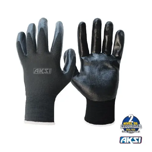 GUANTE DE NYLON RECUBRIMIENTO DE NITRILO GRANDE AKSI 103716