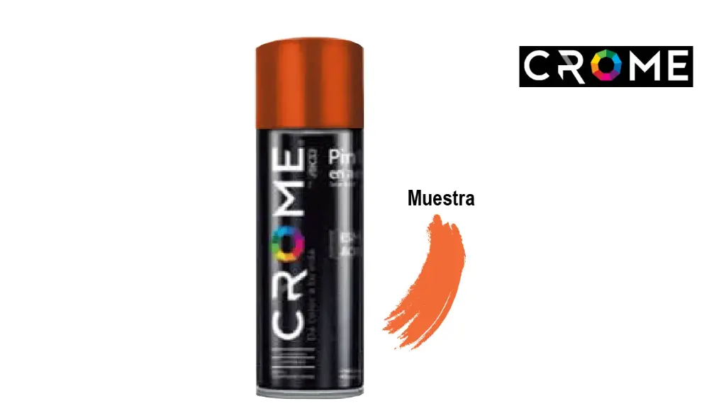 Pintura en aerosol naranja brillante crome aksi 114257