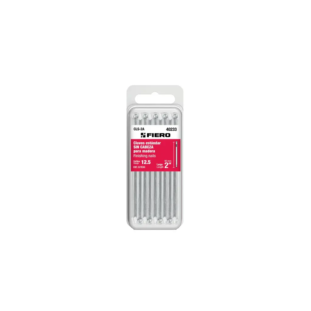 CLAVO PARA MADERA SIN CABEZA 2" BLISTER FIERO (TRUPER) 40233