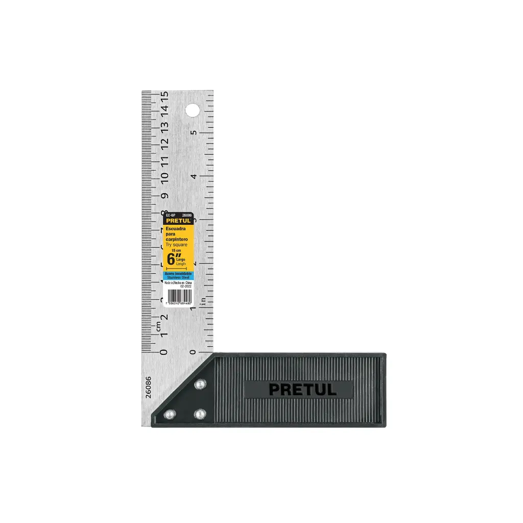 Escuadra 6' para carpintero, Pretul (TRUPER) 26086