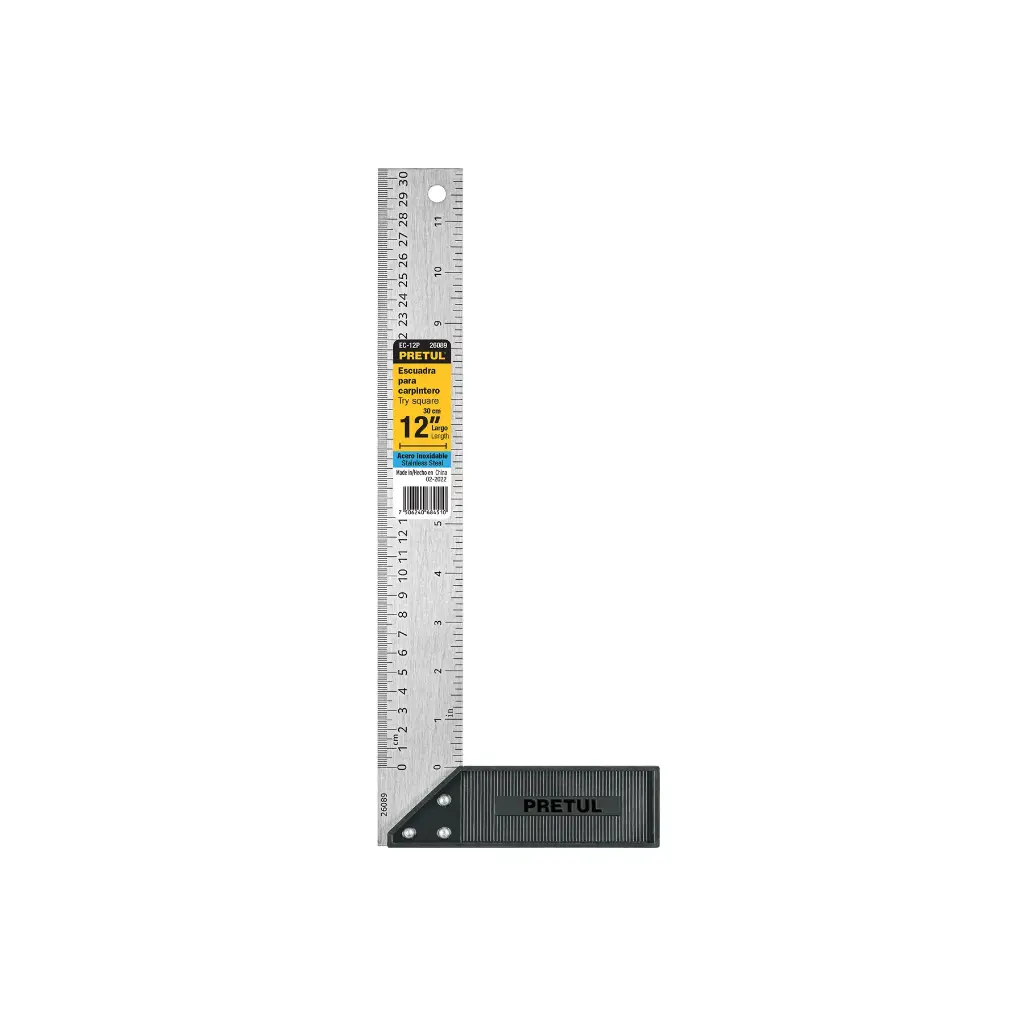 ESCUADRA 12" PARA CARPINTERO, PRETUL (TRUPER) 26089