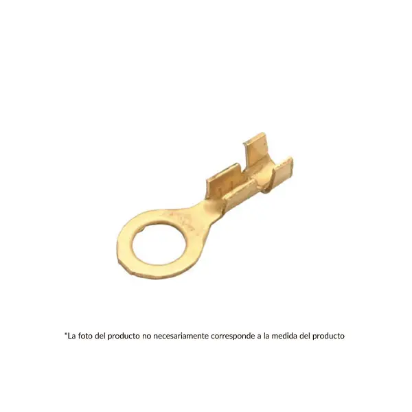 TERMINAL OJO B/ABIERTO 12-10 1/2" DELGADA COLOR LATON TL0009