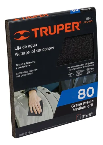 LIJA DE AGUA GRANO 80 TRUPER 11618