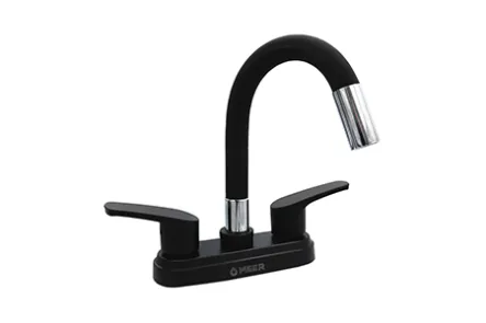 MEZCLADORA P/LAVABO BIMANDO FELXIBLE NEGRA MZL4519F MEER (CNX)