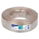 CABLE DUPLEX POLARIZADO TRANSPARENTE PARA BOCINA 22AWG VOLTECK ROLLO 46265