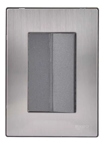 PLACA APAGADOR SENCILLO GRANDE INOX OXFORD IGOTO INOX2005