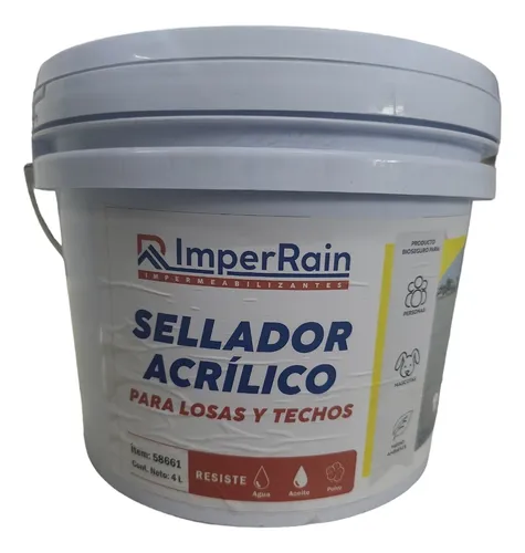 SELLADOR ACRILICO P/LOSAS Y TECHOS IPERMEAB 1L ANBEC 58645