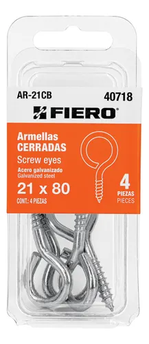 BLISTER CON 4 ARMELLAS CERRADAS DE 21 x 80, FIERO (TRUPER) 40718