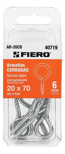 BLISTER CON 6 ARMELLAS CERRADAS DE 20 x 70, FIERO (TRUPER) 40719