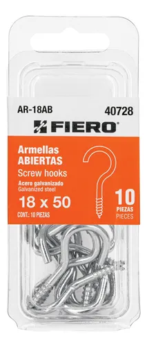 BLISTER CON 10 ARMELLAS ABIERTAS DE 18 x 50, FIERO (TRUPER) 40728