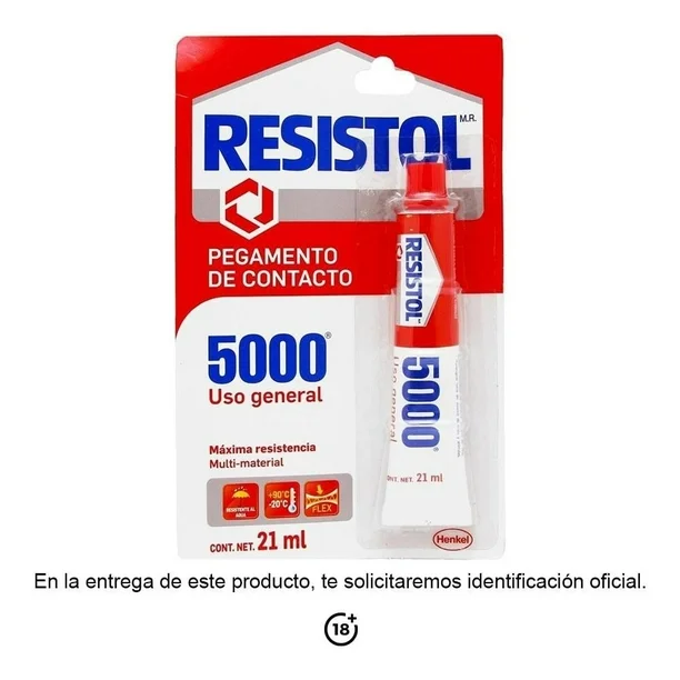 PEGAMENTO DE CONTACTO RESISTOL 5000 USO GENERAL 21ML IDH 2374725