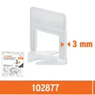 ANCLAS RECTAS PARA NIVELACION DE AZULEJOS 3MM 100pz TRUPER 102877