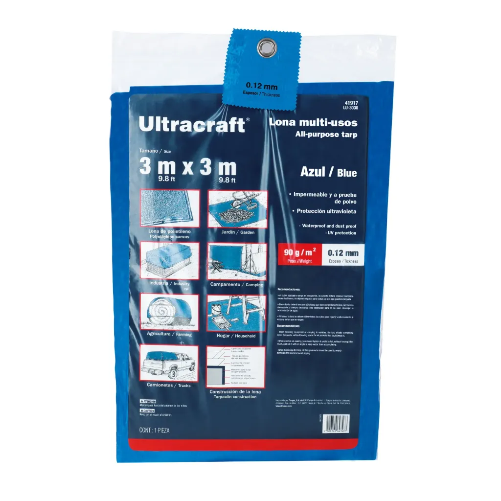 LONA 3X3M AZUL ULTRACRAFT (TRUPER) 41917