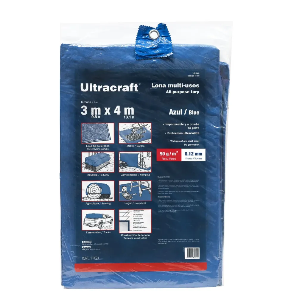 LONA 3X4M AZUL ULTRACRAFT (TRUPER) 41919