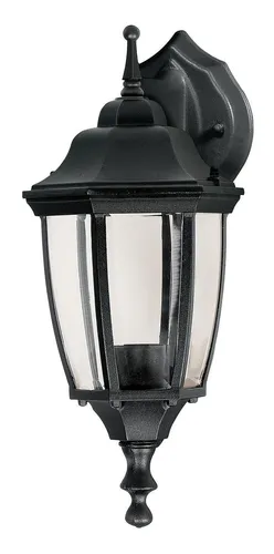 ARBOTANTE TIPO FAROL TRADICIONAL SUSPENDIDO PARA EXTERIOR, NEGRO 120V, VOLTECK LAIT (TRUPER) 47291