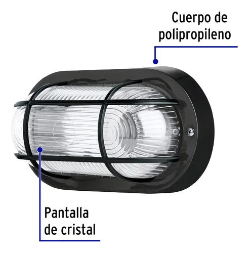 ARBOTANTE DECORATIVO DE ABS OVALADO SIN LAMPARA VOLTECK LAIT (TRUPER) 49864