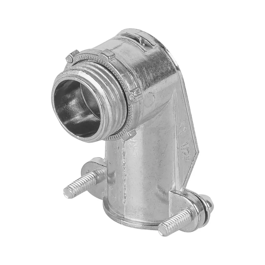 [47343] CONECTOR CURVO PARA TUBO FLEXIBLE METALICO 1/2" VOLTECK (TRUPER) 47343