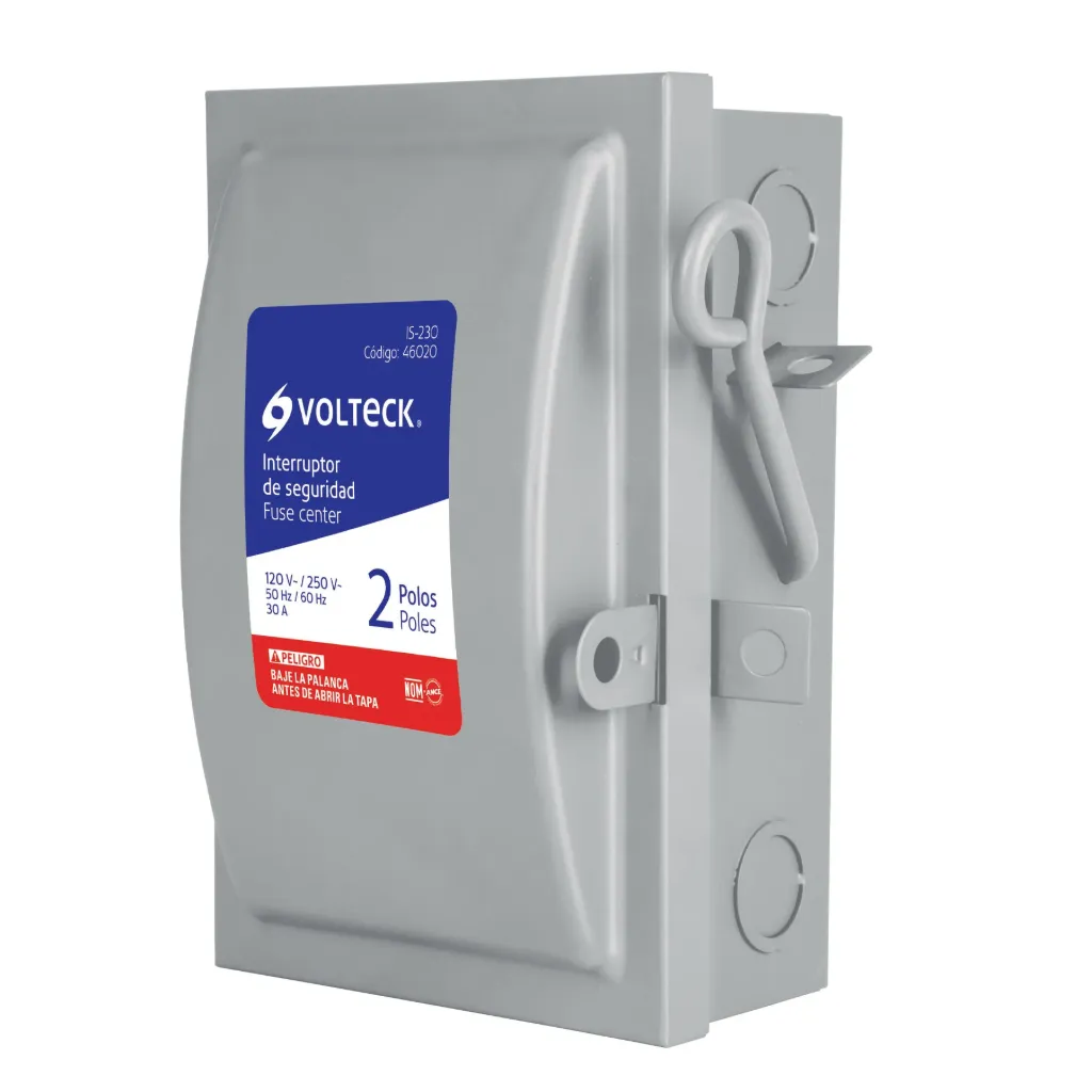 [46020] INTERRUPTOR DE SEGURIDAD 2 POLOS 30A VOLTECK (TRUPER) 46020