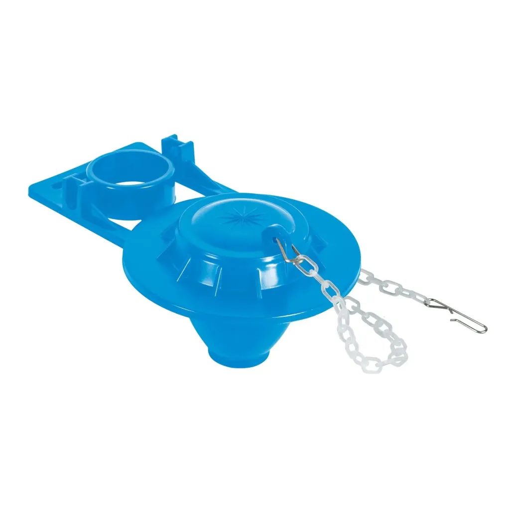 [49346] SAPO WC DE 2" PVC AZUL CON CADENA PLASTICA FOSET BASIC (TRUPER) 49346