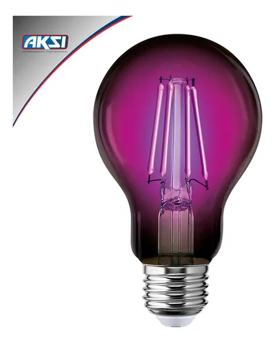 [122226] FOCO LED FILAMENTO E27 4W LUZ MORADA AKSI 122226