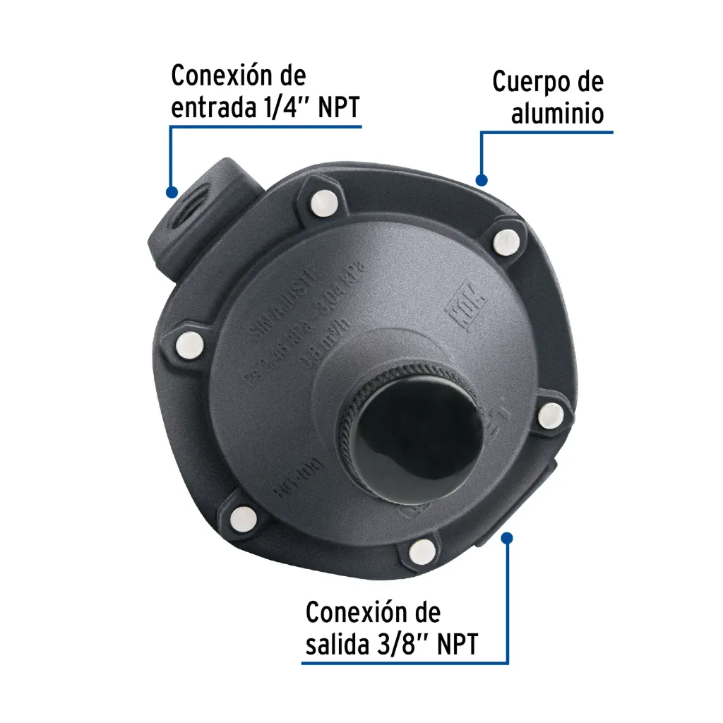 REGULADOR DE GAS 1 VIA BAJA PRESION, FOSET (TRUPER) 40710