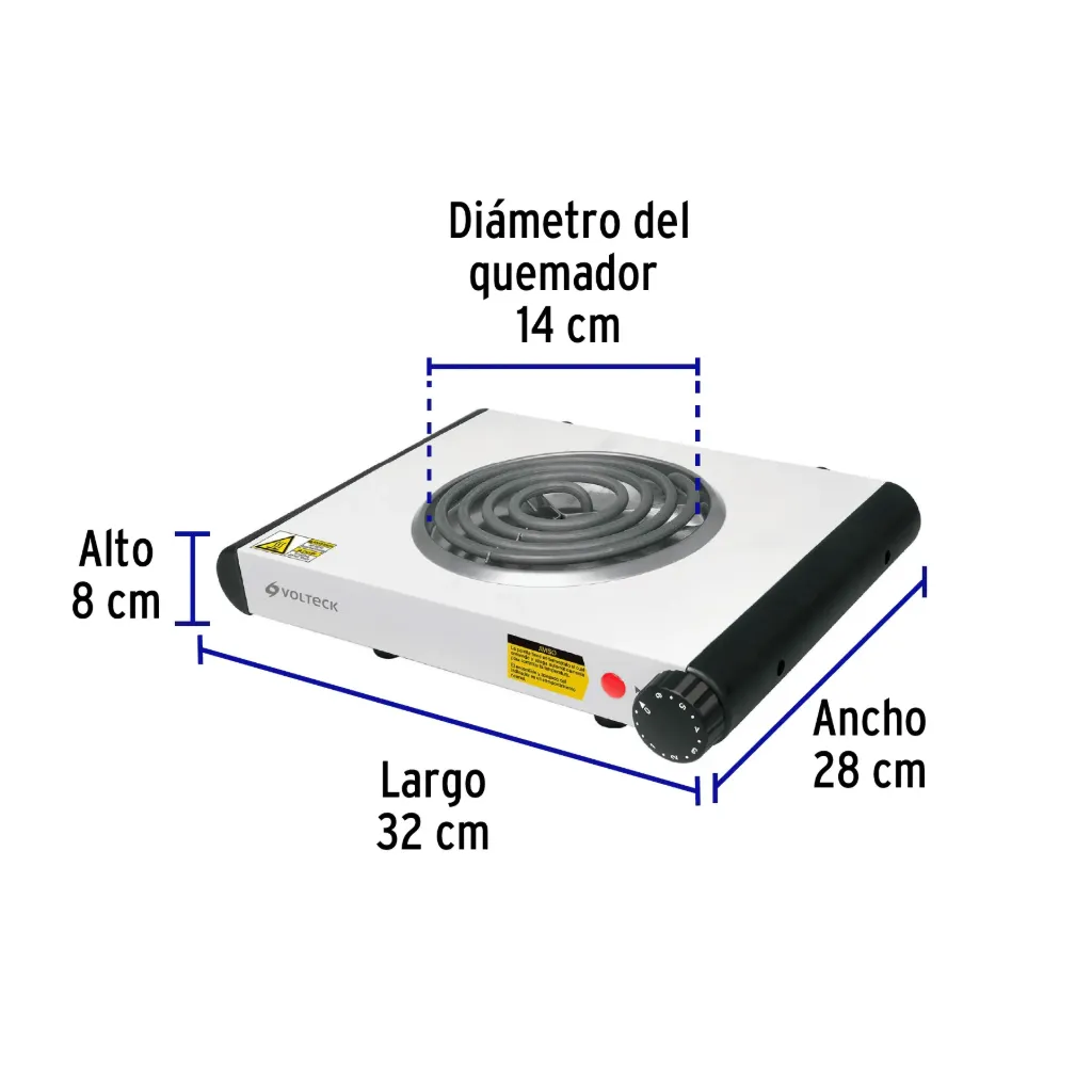 [48126] PARRILLA ELECTRICA SENCILLA VOLTECK (TRUPER) 48126