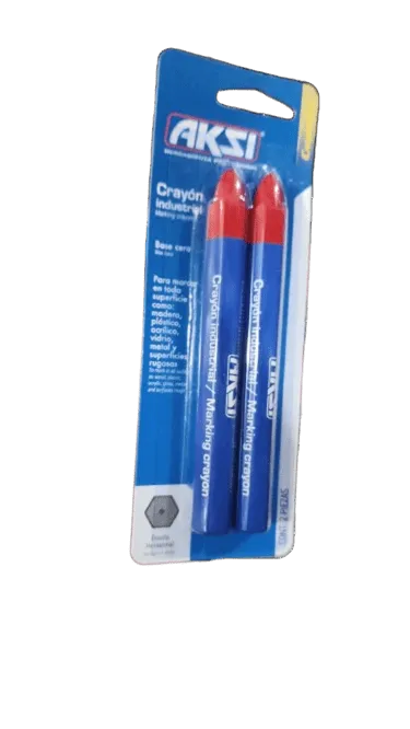 CRAYON INDUSTRIAL BASE CERA ROJO BLISTER CON 2, AKSI 134103