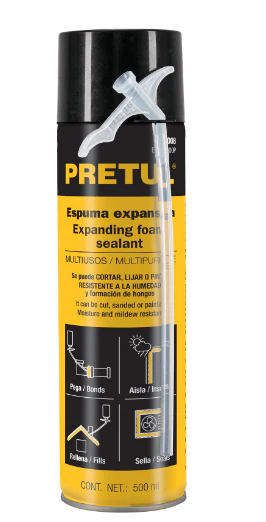 ESPUMA EXPLANSIVA 300ML PRETUL (TRUPER) 27007