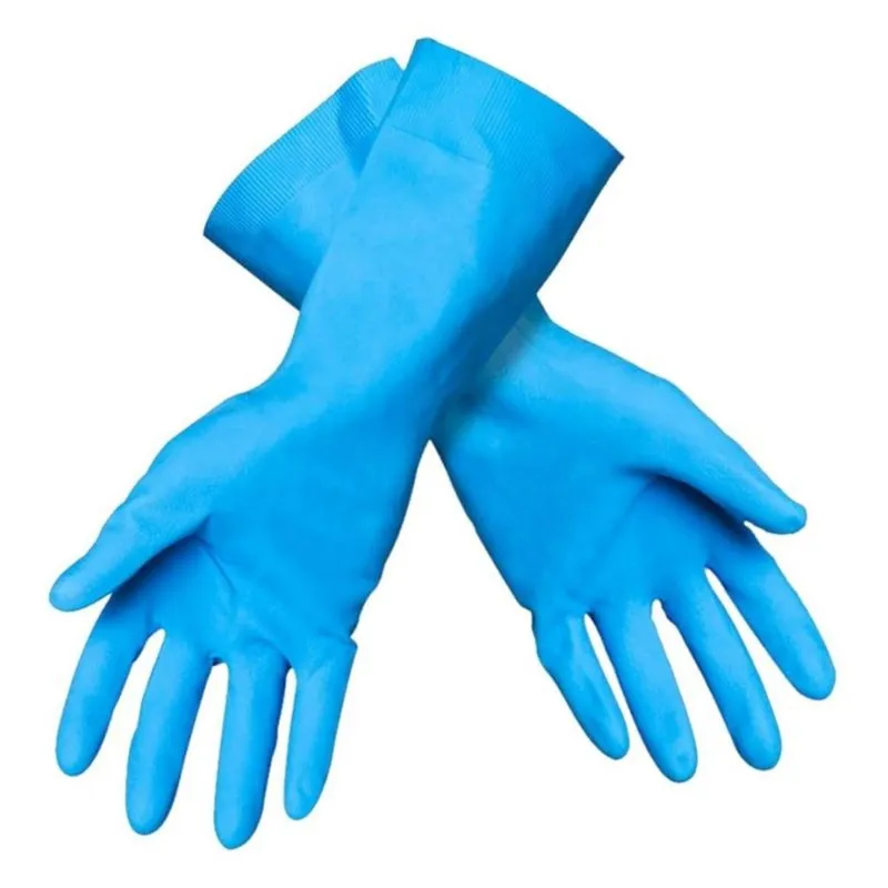 GUANTES DE LATEX PARA LIMPIEZA MEDIANOS- AZUL SR. LIMPIO