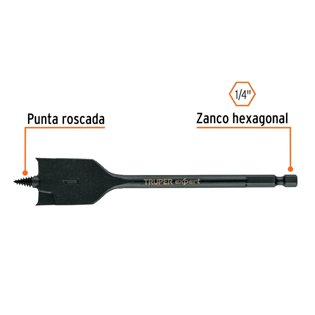 BROCA PLANA DE MANITA 1" PARA MADERA, TRUPER EXPERT 101514
