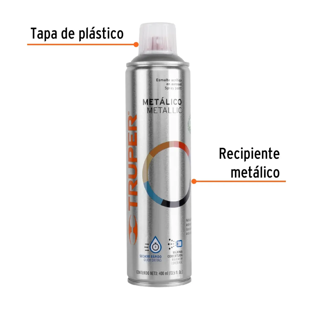 AEROSOL PLATA METALICO TRUPER 19059
