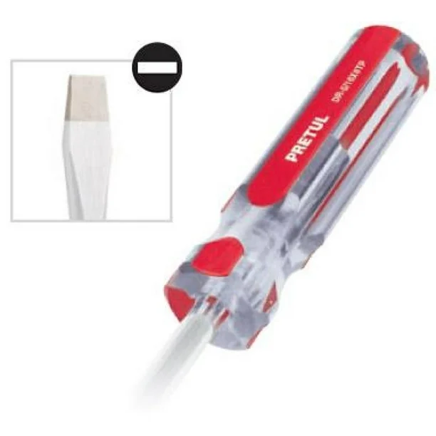 [21460] DESARMADOR PLANO M/PVC 1/4X8 PRETUL (TRUPER) 21640