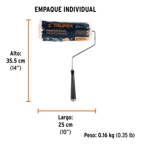 RODILLO 9" PROFESIONAL 1" 13878 TRUPER