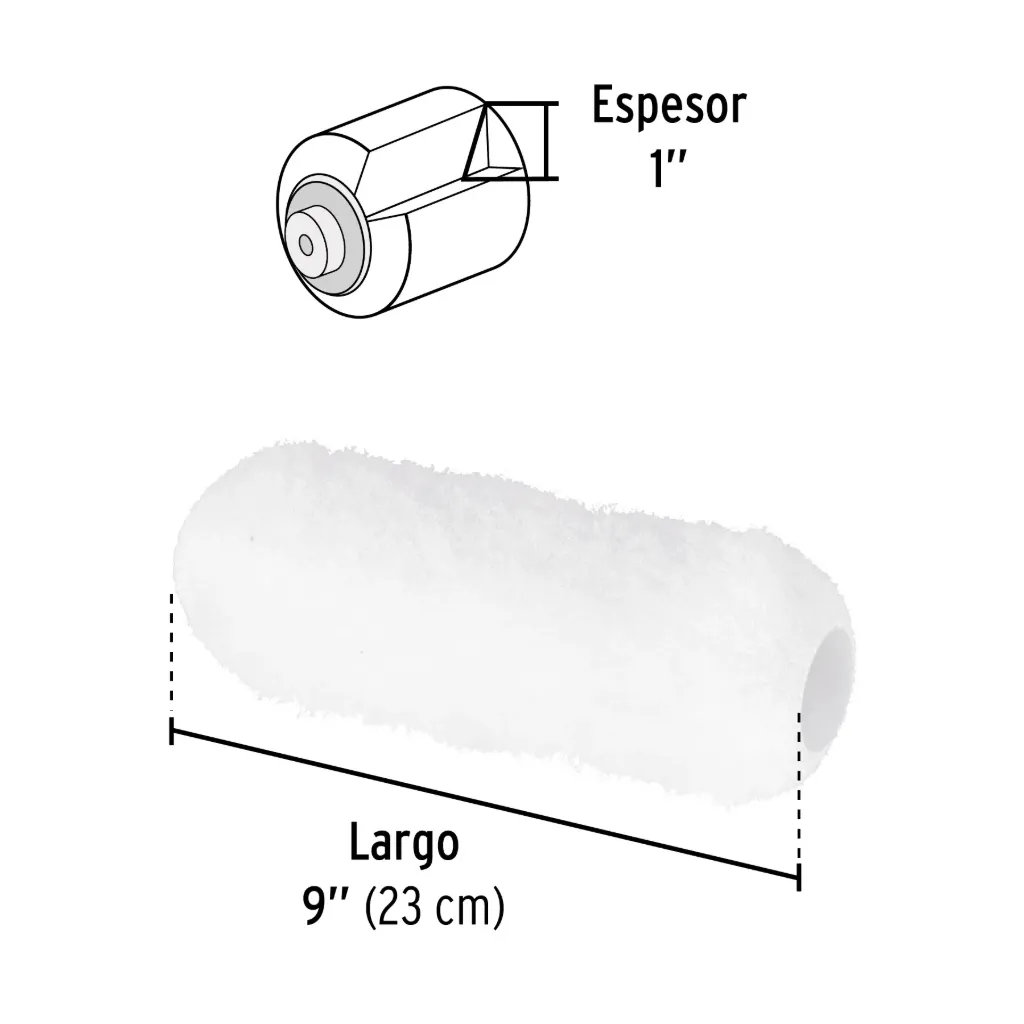 REPUESTO PARA RODILLO 1" X9" PRETUL (TRUPER) 28044