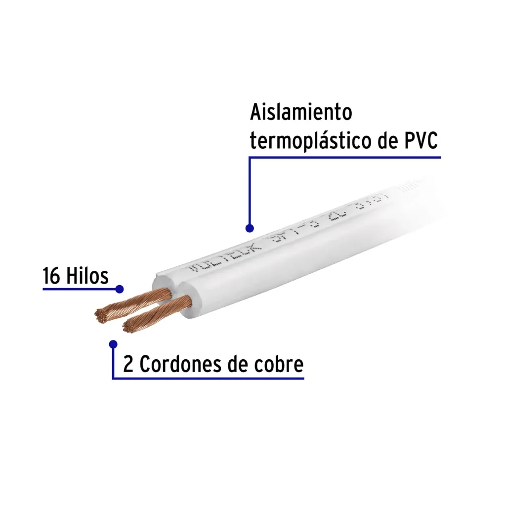 CABLE DUPLEX CAL.18 VOLTECK (TRUPER) 46069