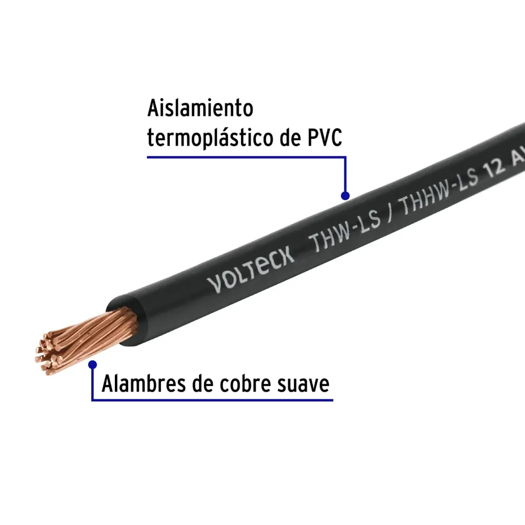 CABLE ELECTRICO CAL. 12 COLOR NEGRO METRO VOLTECK (TRUPER) 46052